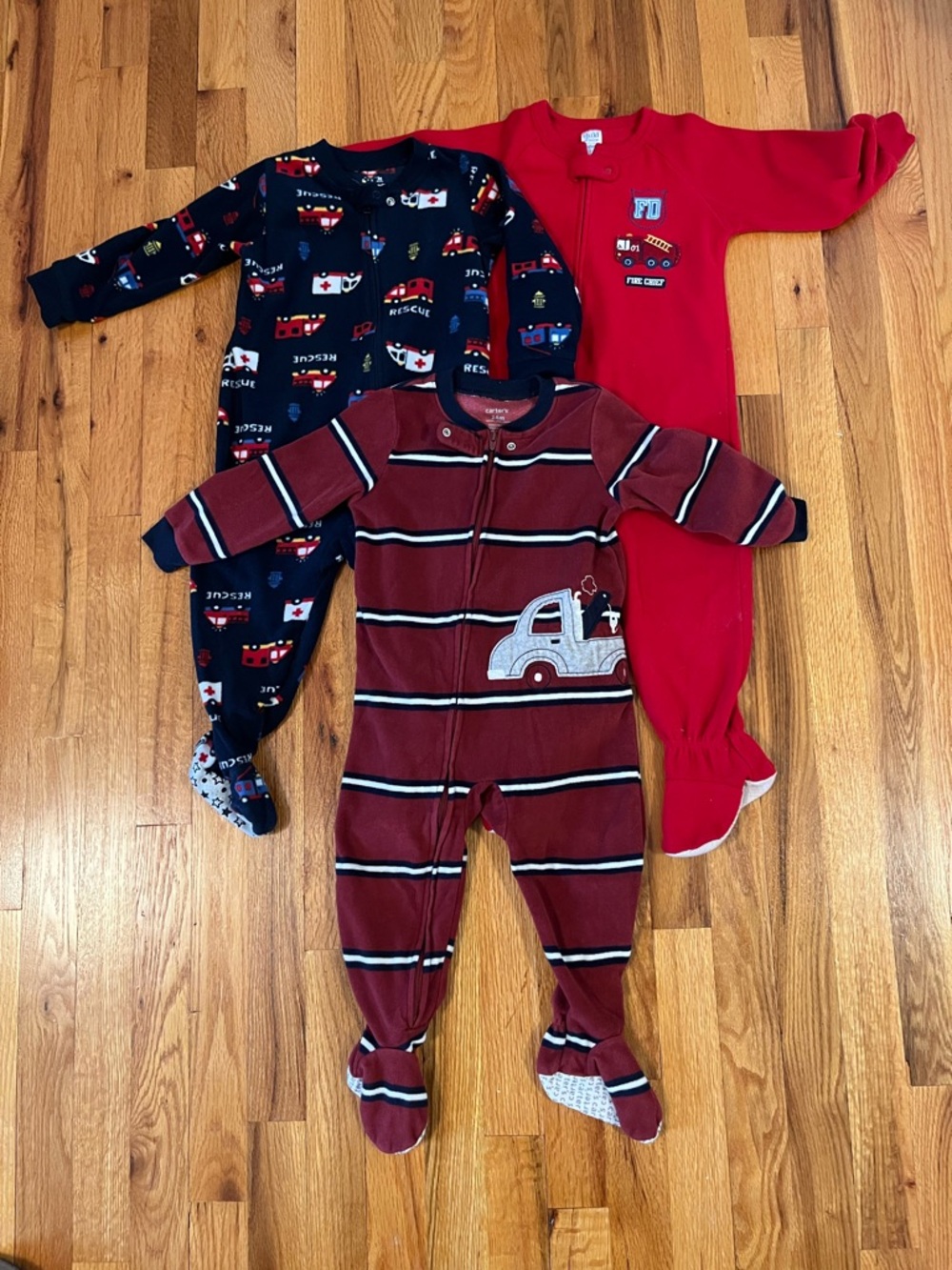 3 Pairs 24M Fleece Pajamas
